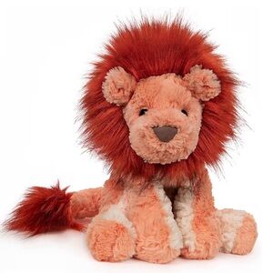 Plush Lion Toy - Peach and Red